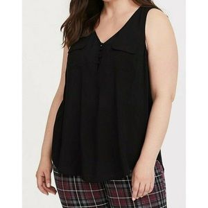 torrid size 2 Black Challis Tank